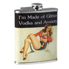 I’m Made of Glitter Vodka & Anxiety Stainless Steel 8 oz Liquor Flask